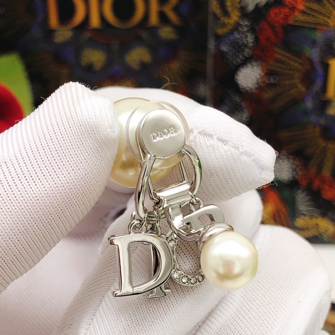 Dior Tribales クリップイヤリング クリスチャン・ディオール ピアス 偽物 シルバー-4