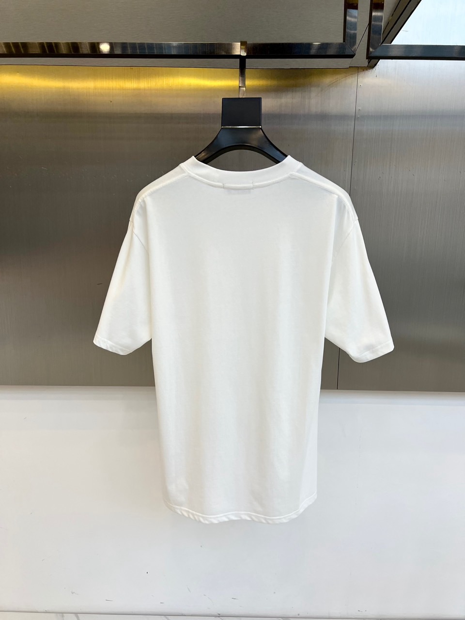 カジュアル 合わせやすい クルーネック エルメス Tシャツ 偽物 半袖Tシャツ ホワイト-3