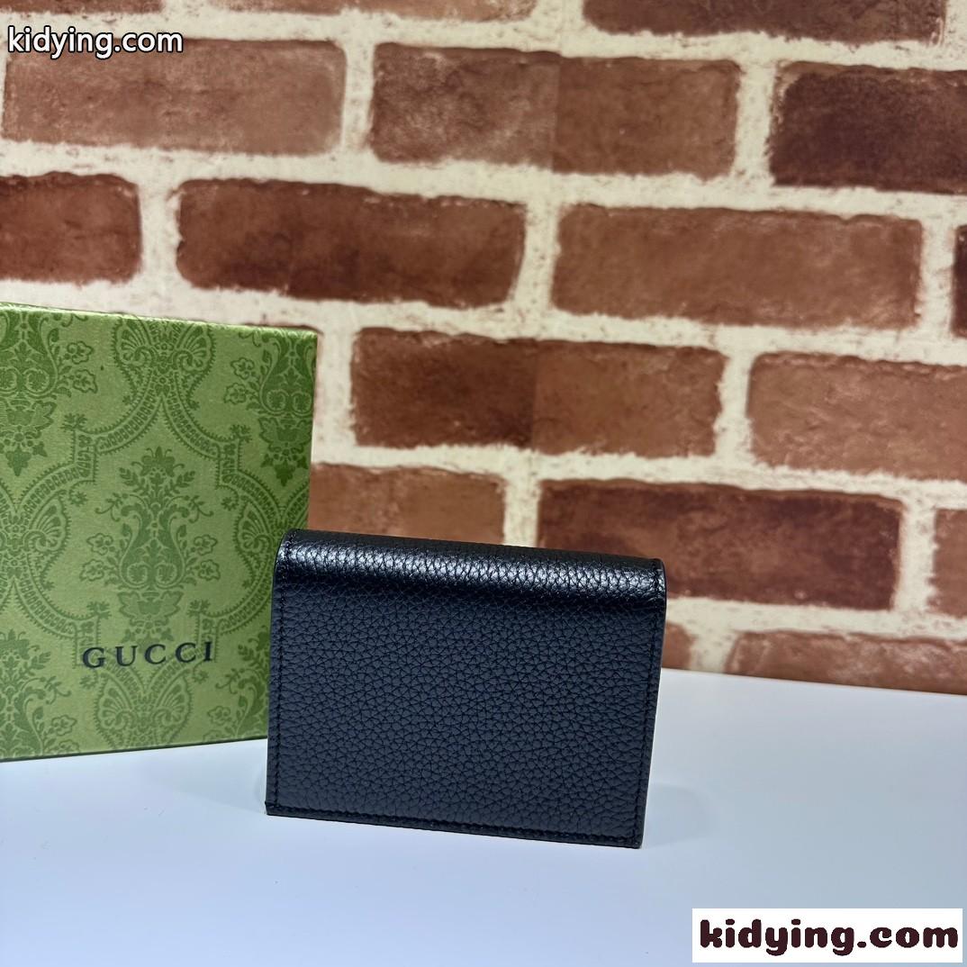 インターロッキングG パイソン ボウ付き ウォレット グッチ 財布 コピー コンパクト ブラック-1