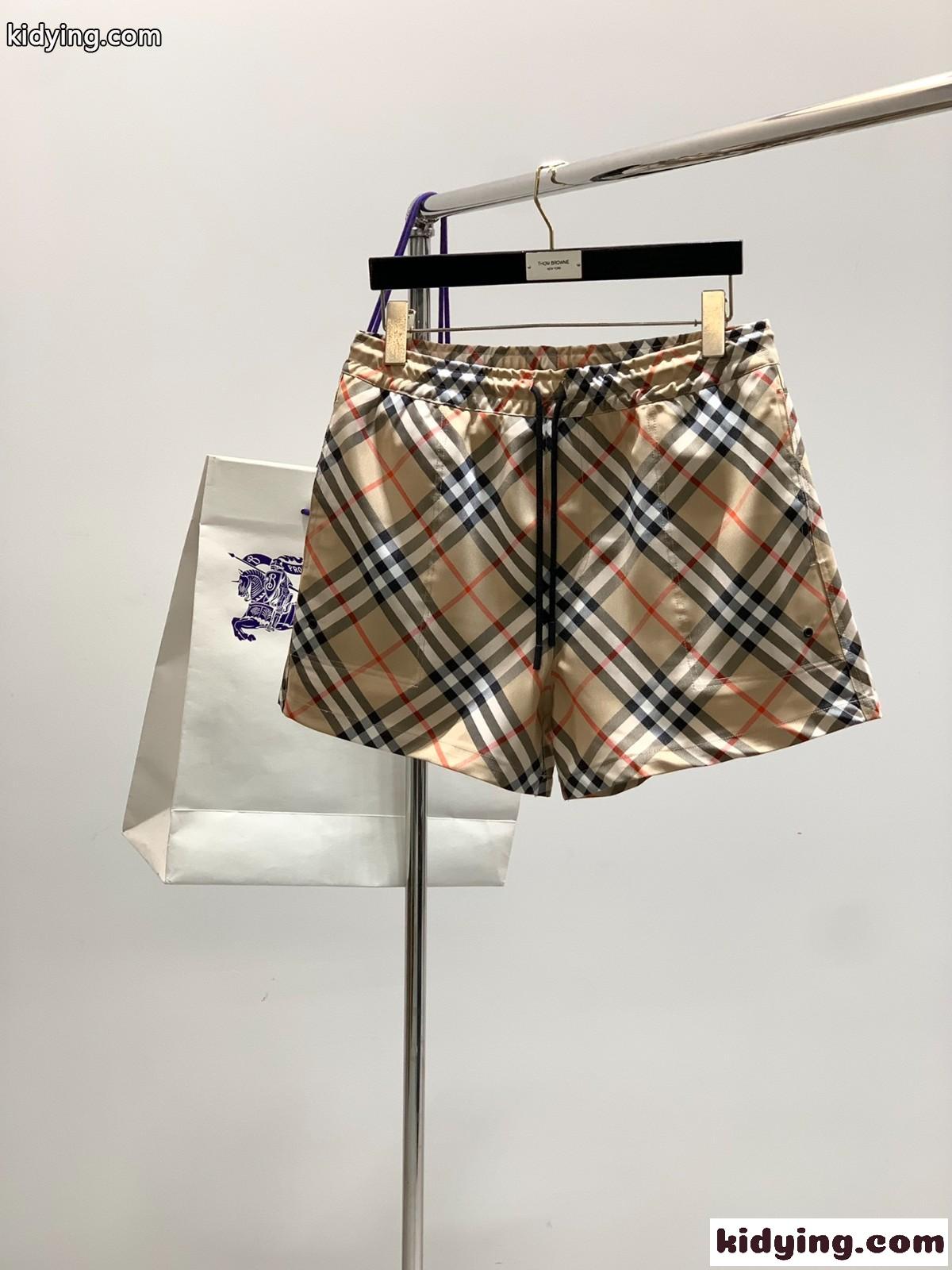 定番 チェック柄 ショートパンツ バーバリー パンツ コピー ブラウン-1