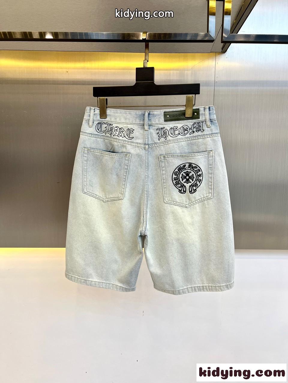 春夏 定番 合わせやすい クロムハーツ パンツ 偽物 コットン デニム ショートパンツ-1
