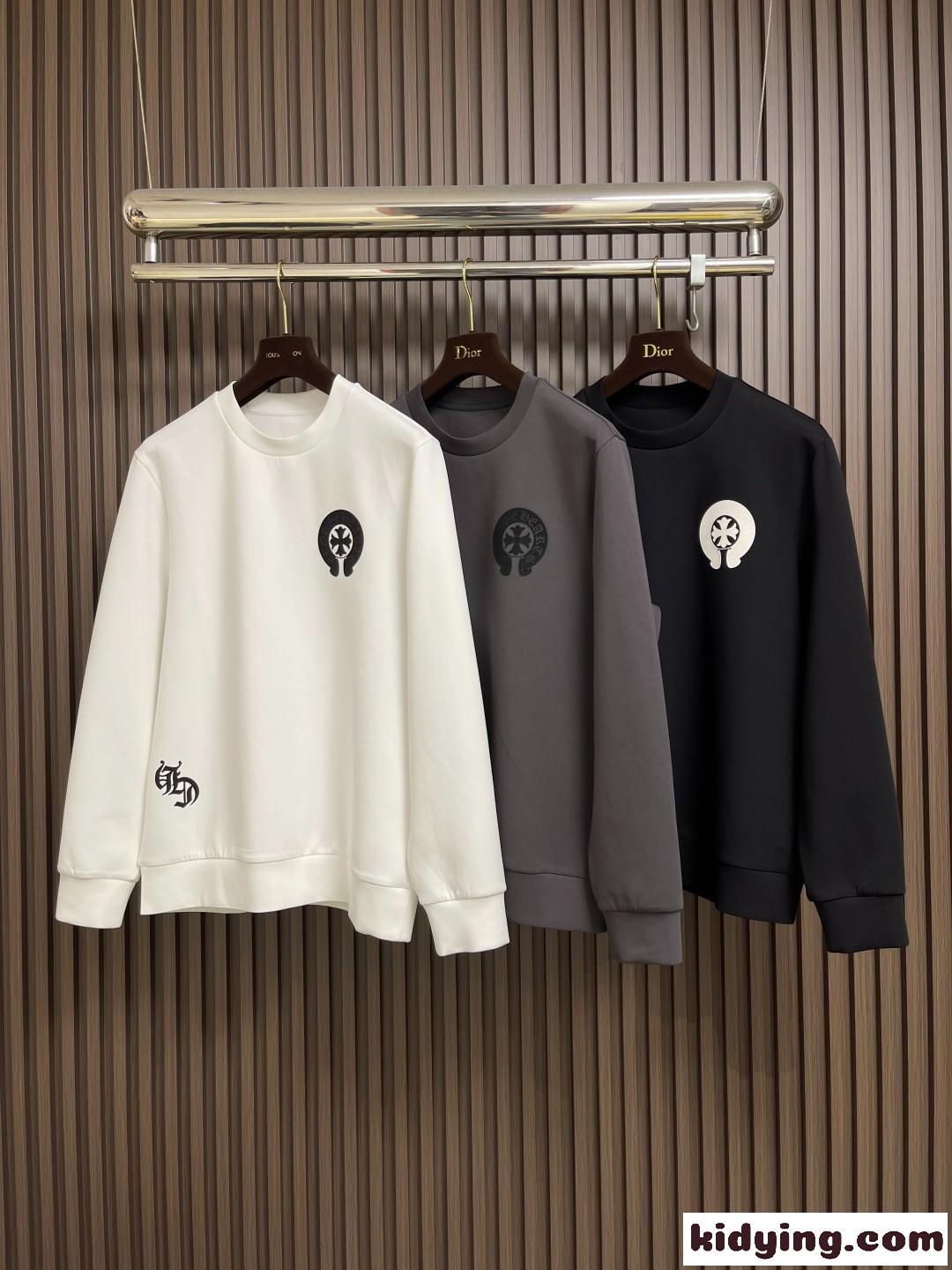 シンプル カジュアル クルーネック スウェットシャツ クロムハーツ Tシャツ 偽物 ユニセックス-0