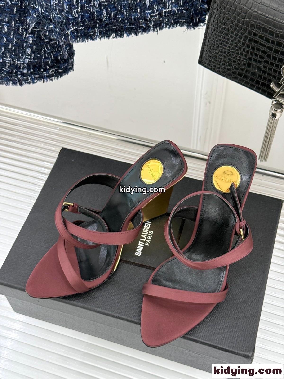 注目アイテム YSL サロメ ウェッジサンダル イヴ・サンローラン コピー レディースシューズ-1