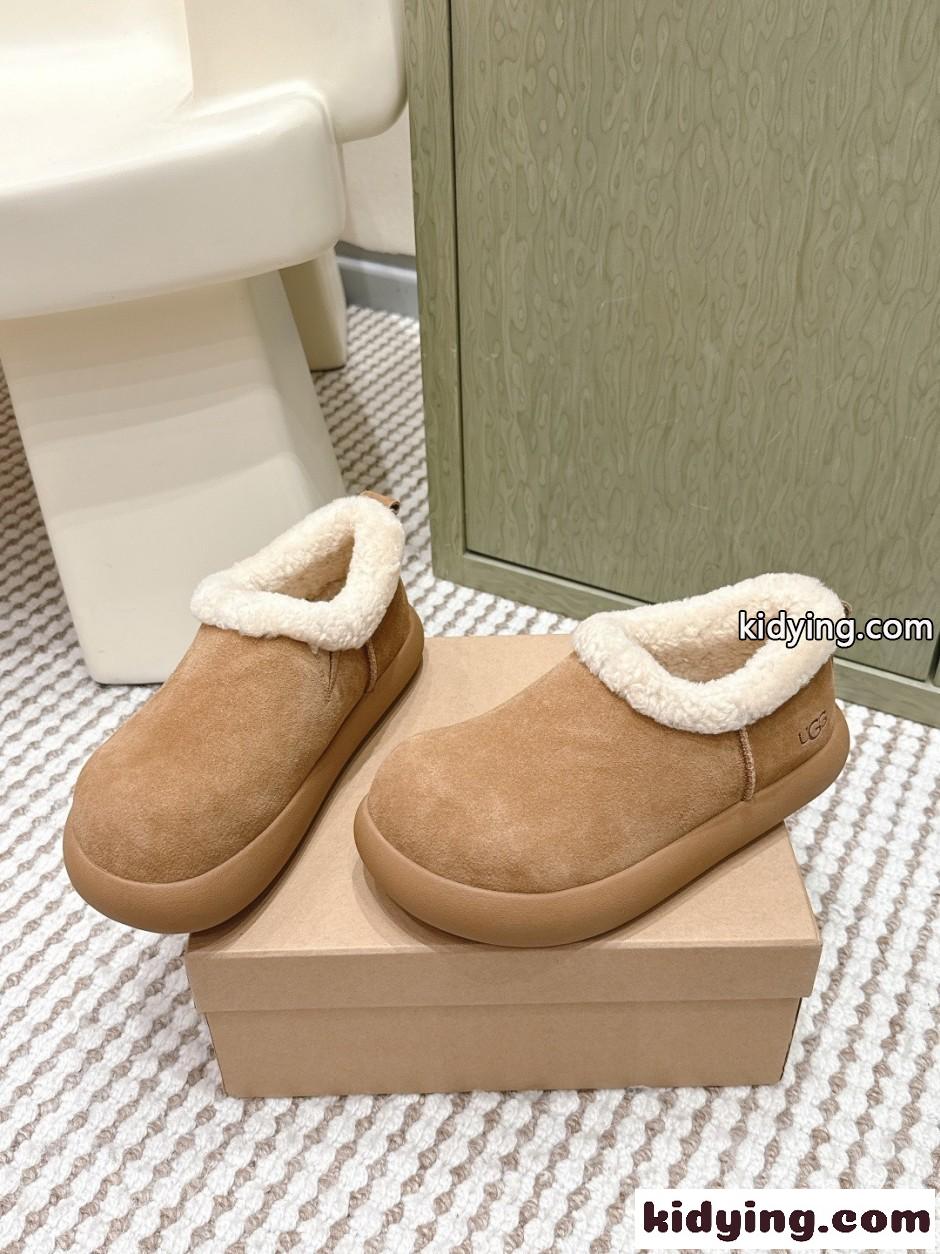 ふわふわ 人気 UGG アグ ムートン スリッポン スーパーコピー 合わせやすい-2