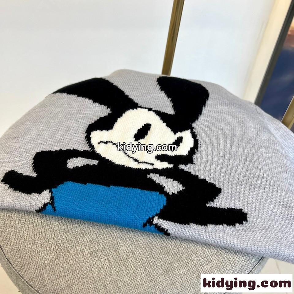 Disney x Givenchy ミッキー ロゴ クルーネック ジバンシィ セーター コピー グレー-4