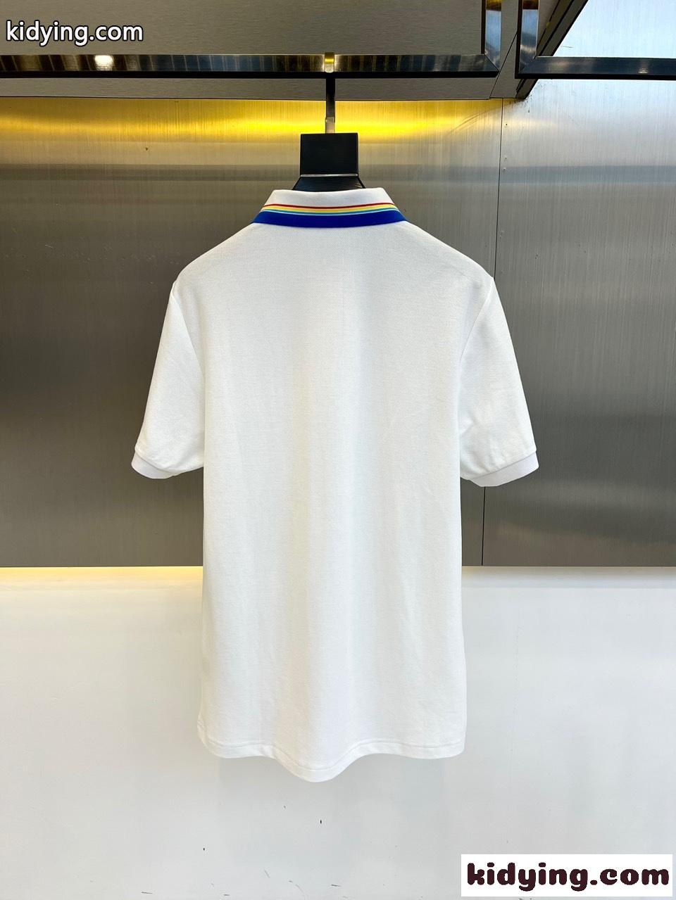 グッチ 半袖Tシャツ コピー コットン 半袖 ポロシャツ ホワイト-4