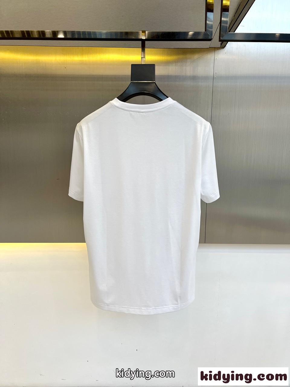 目を引く ロゴプリント モンクレール Tシャツ 偽物 コットン 半袖Tシャツ ホワイト-0