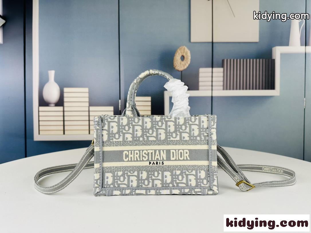 Dior Book Tote バッグ ミニ オブリーク クリスチャン・ディオール バッグ コピー グレー-0