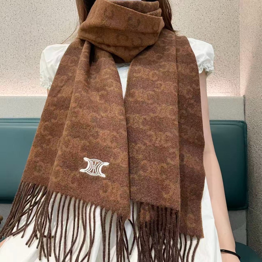 人気 スタイリッシュ トリオンフ カシミヤマフラー セリーヌ スカーフ 偽物-0