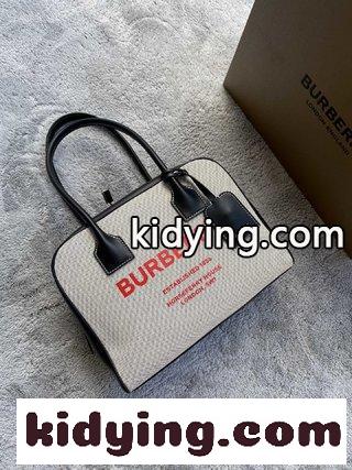 新しい女性用帆布バッグ 精巧で直立したファッションショーのボーリングバッグ「cube–キューブバッグ」 バーバリー バッグ 新作コピー-5