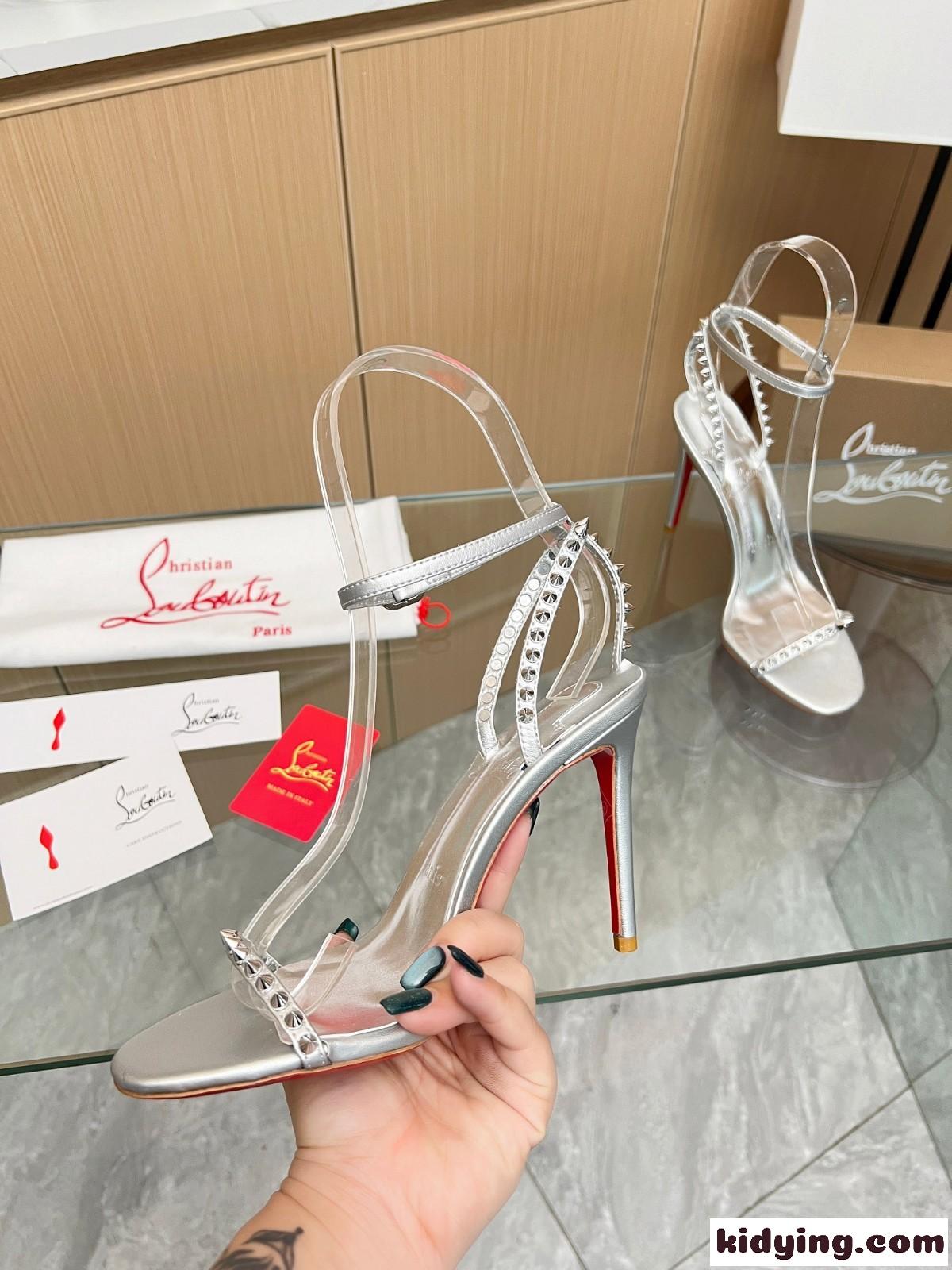 So Me 100 レザーサンダル 美脚 クリスチャン・ルブタン サンダル コピー シルバー-2