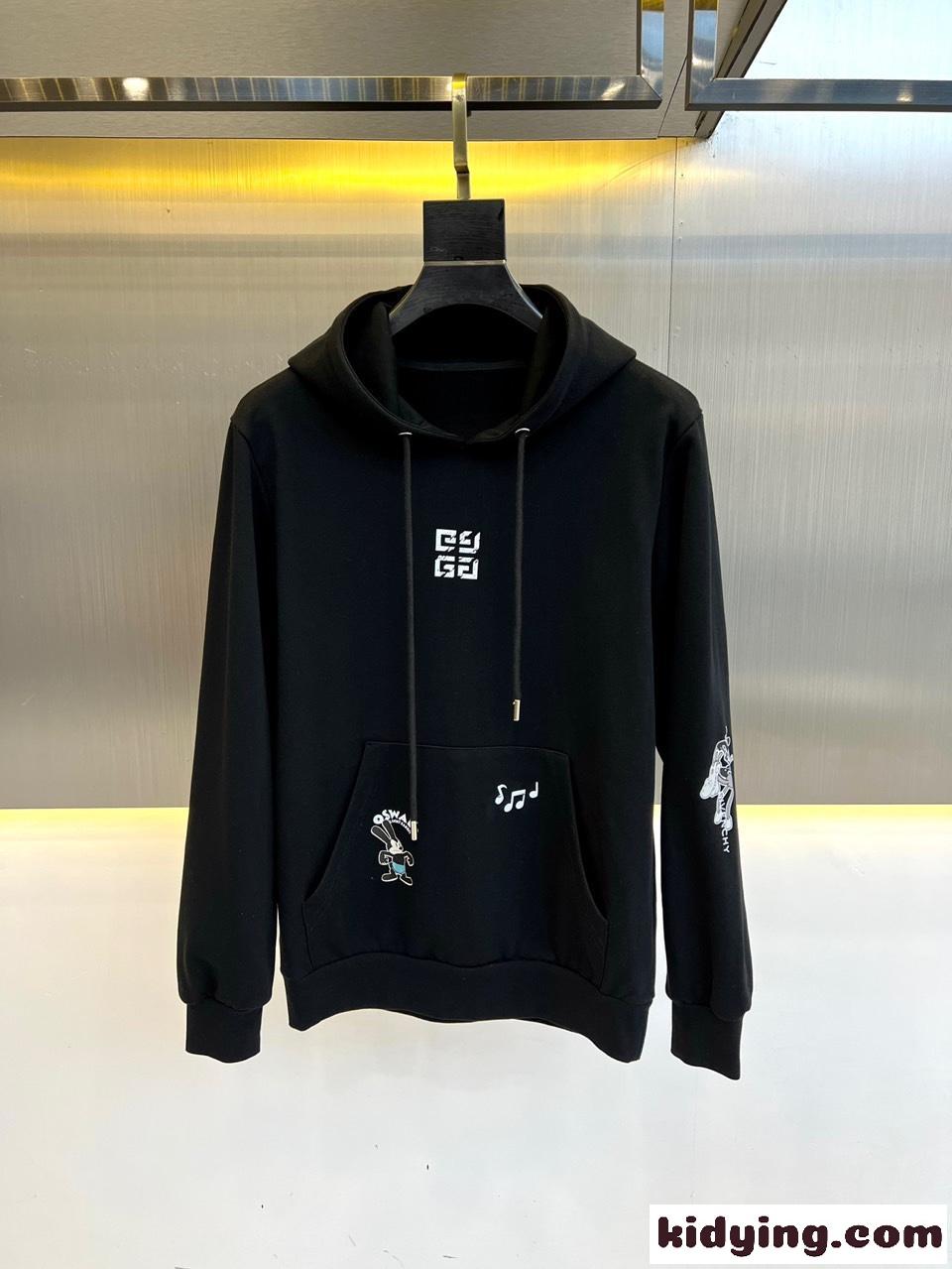 Disney x Givenchy コットン フーディー ジバンシィ パーカー コピー ブラック-0