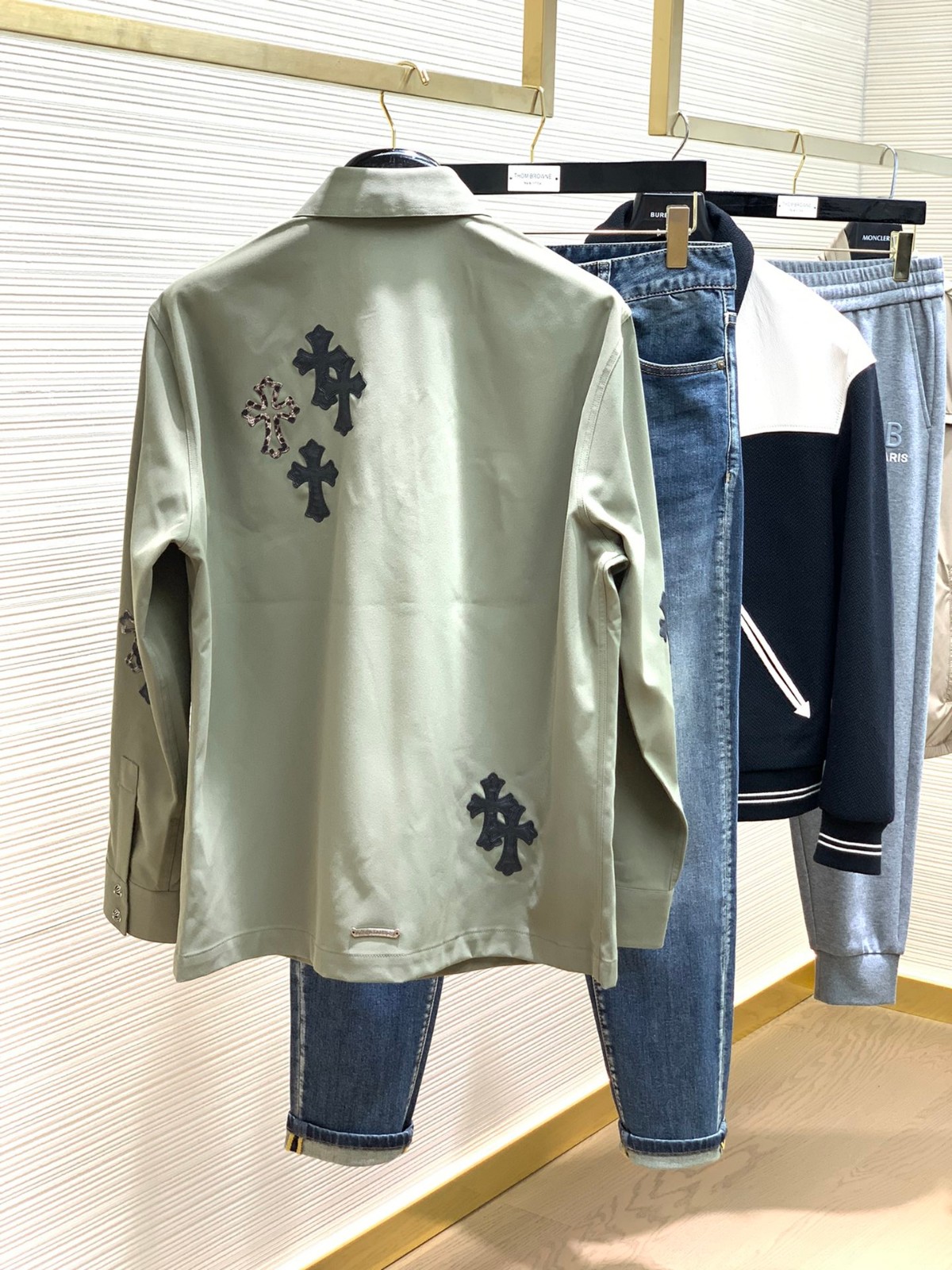クロムハーツ シャツ コピー メンズ シャツジャケット シンプル おしゃれ クロスパッチ-3