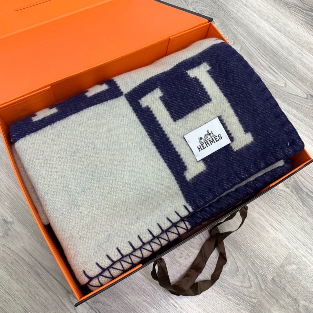 大人気 エルメス ブランケット コピー ウール&カシミヤ アヴァロン 毛布-2