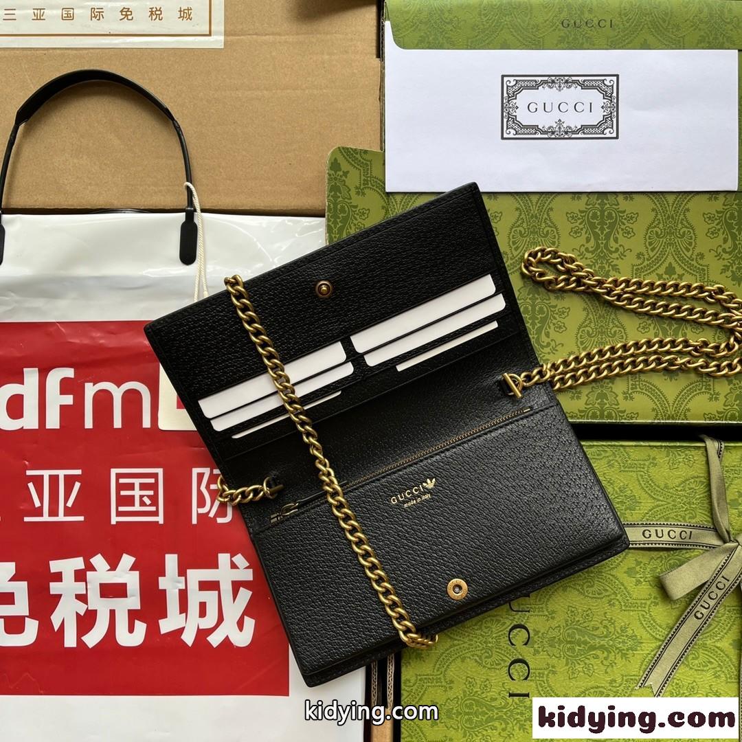 グッチ バッグ コピー 人気 レディース adidas x Gucci ロゴ ウォレット チェーンバック-4