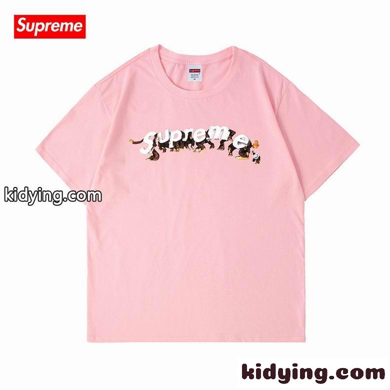 ユニセックス 人気 シンプル 8色あり 着心地いい ゆったり 半袖 シュプリーム tシャツ コピー おしゃれ ロゴ 定番-6