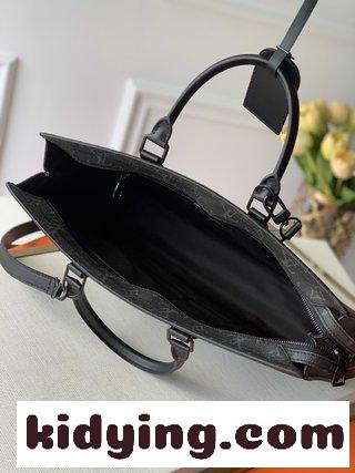 黒のブリーフケース TOTEバッグの新しいLV Aerogram Toteバッグは柔らかくて繊細な粒の小さな牛革を取材し ルイヴィトン バッグ 一覧コピー-3