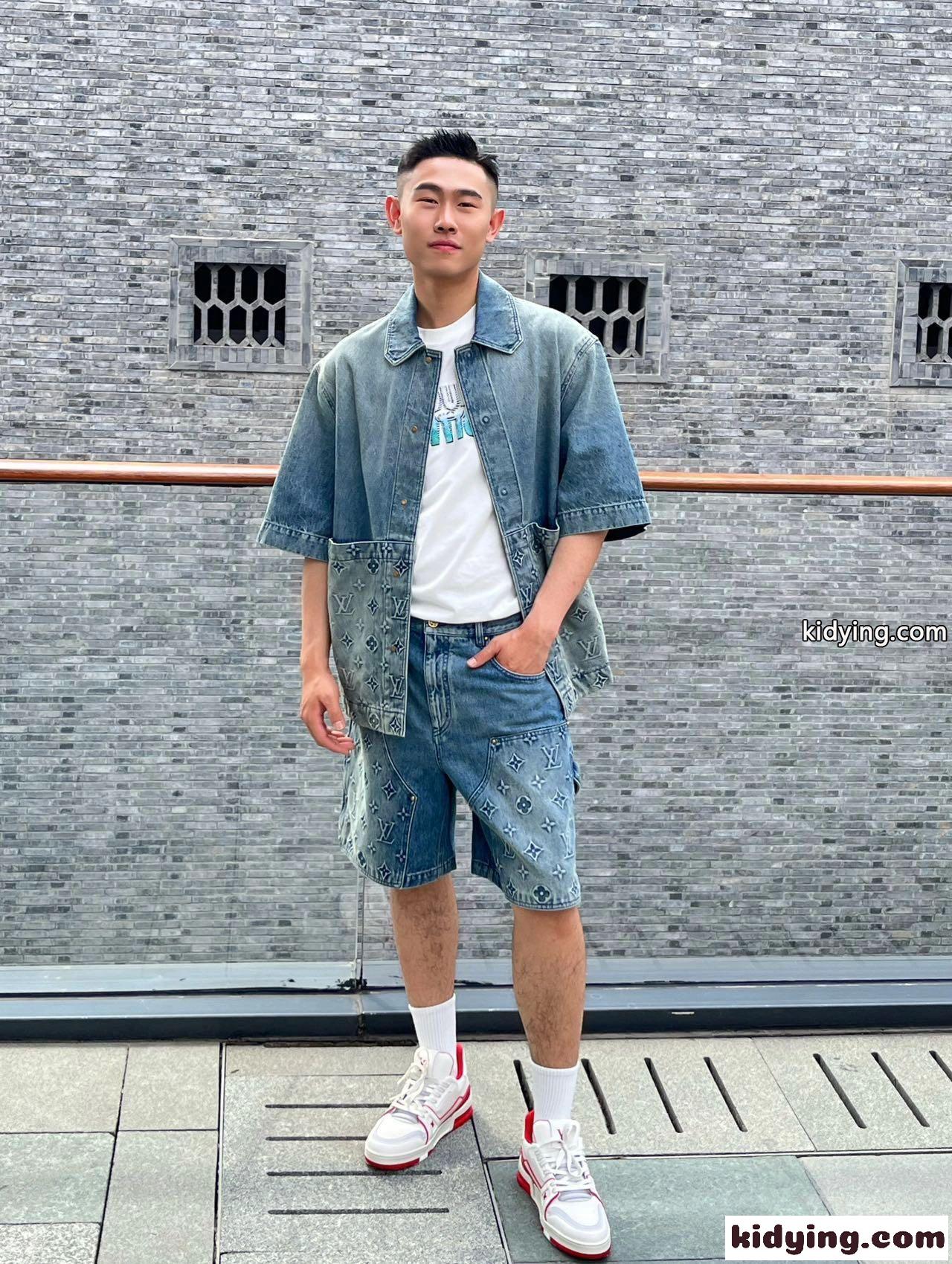 おしゃれ デニムカーペンターショーツ ルイ・ヴィトン パンツ コピー メンズ-4
