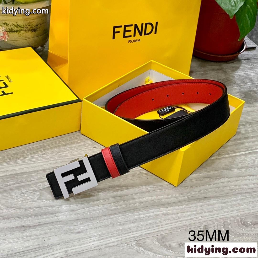 フェンディ ベルト 偽物 おしゃれ 合わせやすい 35mmレザーベルト-1
