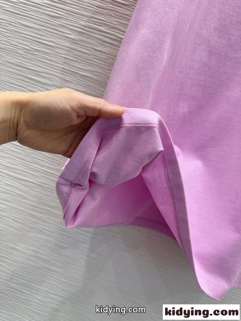 キャットエンブロイダリー 半袖Tシャツ ロエベ Tシャツ コピー ユニセックス ピンク-0