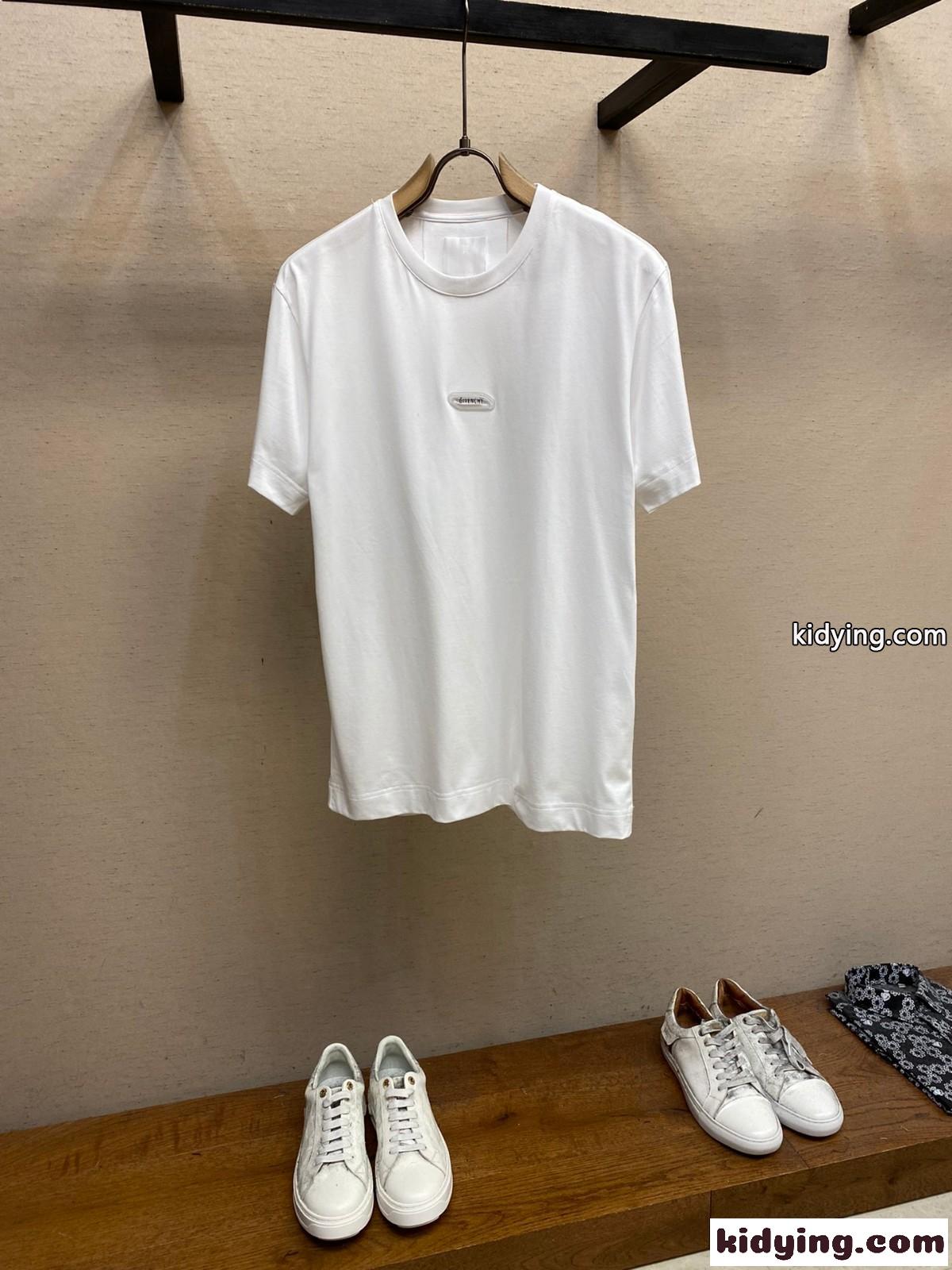 シンプル 着回し クルーネック コットンジャージー ジバンシィ Tシャツ コピー 半袖 ホワイト-1