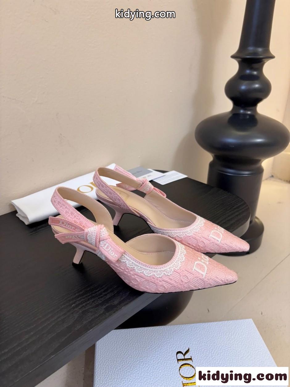 クリスチャン・ディオール パンプス コピー JAdior スリングバックパンプス ピンク-0