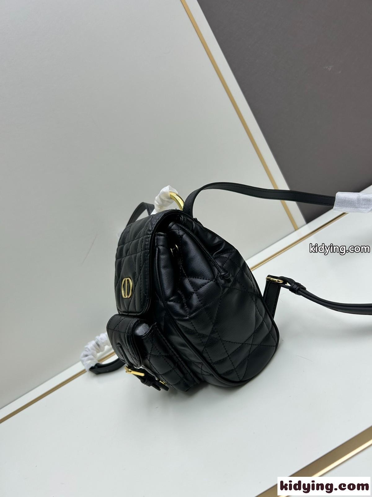 Dior Caro バックパック スモール クリスチャン・ディオール バッグ コピー ブラック-1