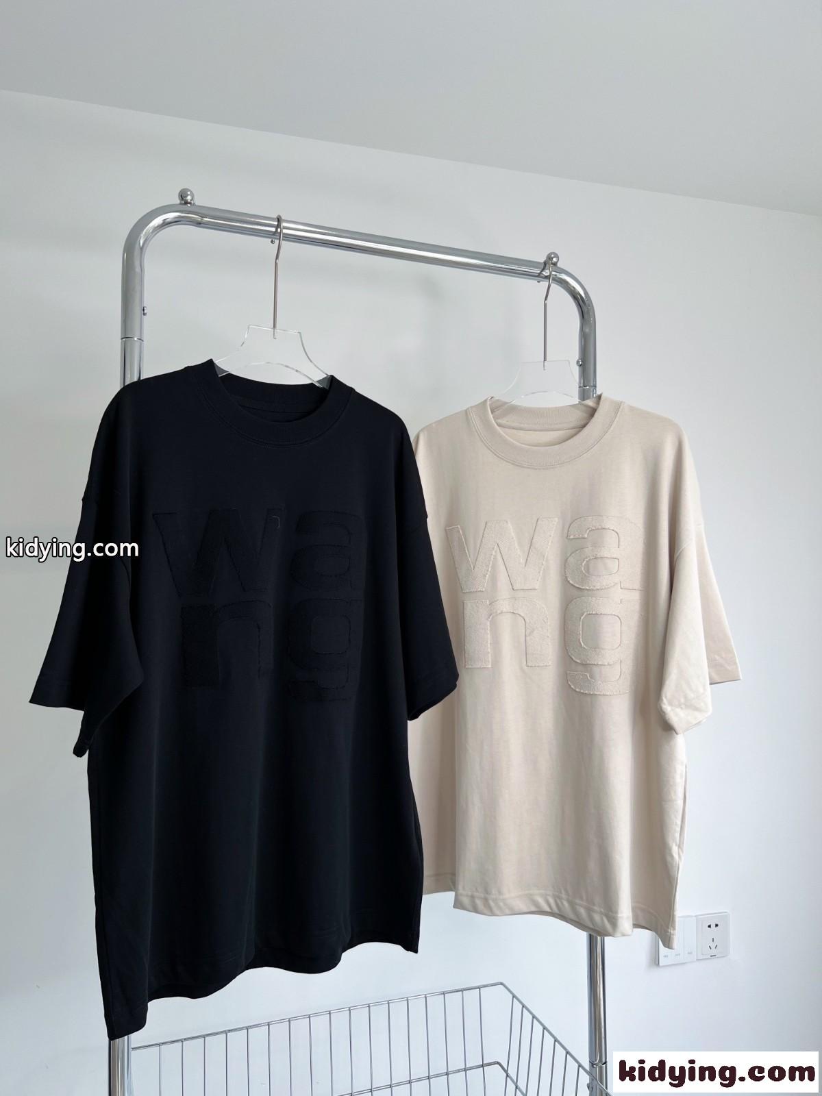 流行り おしゃれ カジュアル アレキサンダーワング Tシャツ コピー ゆったり 体型カバー ロゴ クルーネック-2