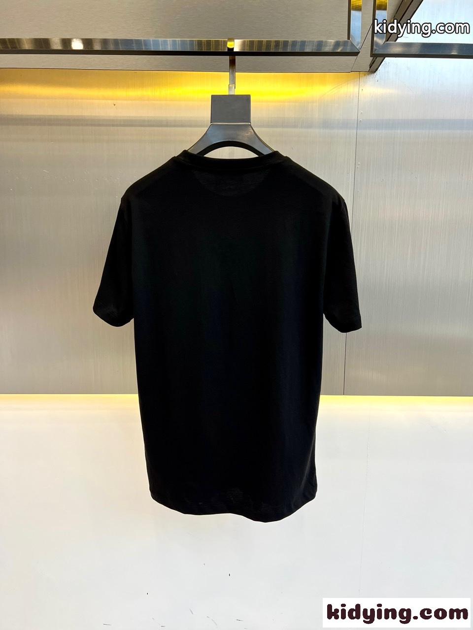 ベーシック おしゃれ ロゴプリント ケンゾー Tシャツ コピー クルーネック ブラック-4