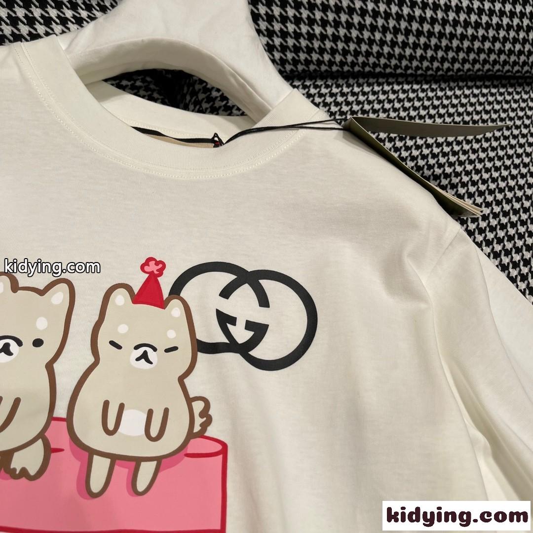 Sorority Gucci Fraternity プリント コットン T シャツ グッチ Tシャツ コピー クロップド-2