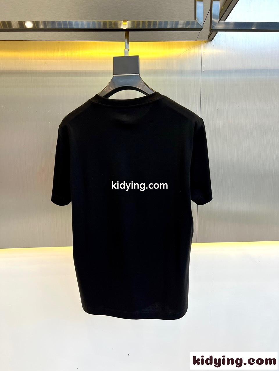 快適 シルケットコットン 刺繍入り グッチ Tシャツ コピー 半袖Tシャツ ブラック-4
