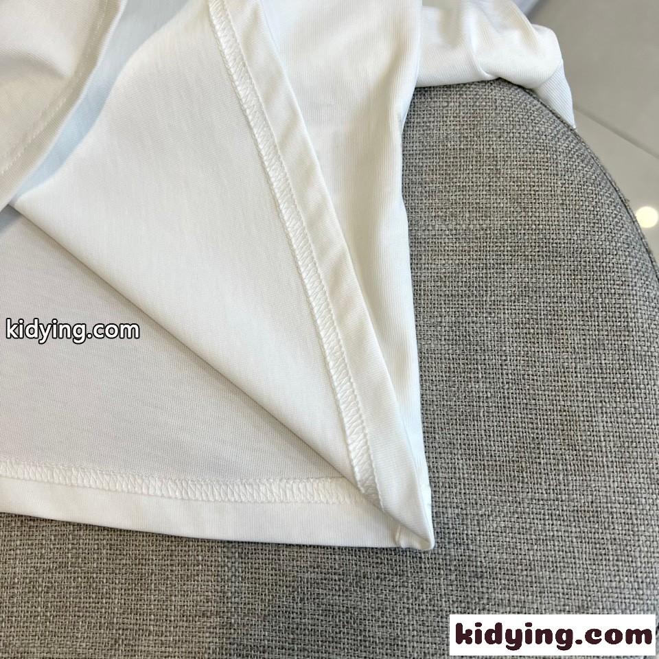 シンプル 洗練された ロゴ 半袖Tシャツ ルイ・ヴィトン Tシャツ 偽物 ホワイト-4