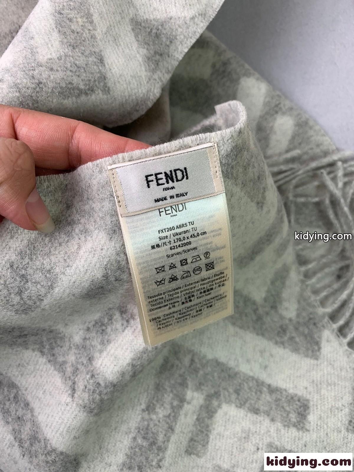 フェンディ スカーフ コピー ユニセックス 人気 定番 FF 45*170cm カシミア マフラー-3