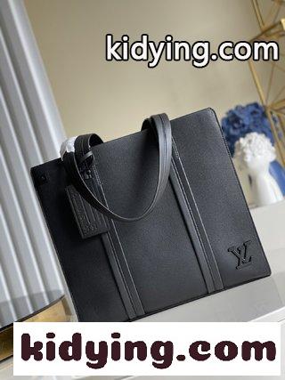 黒のブリーフケース TOTEバッグの新しいLV Aerogram Toteバッグは柔らかくて繊細な粒の小さな牛革を取材し ルイヴィトン バッグ 一覧コピー-3
