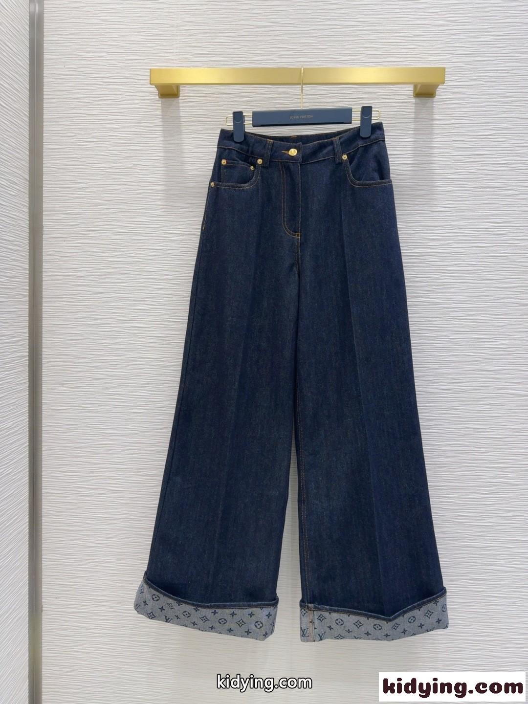 カフドヘム フレアジーンズ ルイ・ヴィトン パンツ スーパーコピー レディース-0