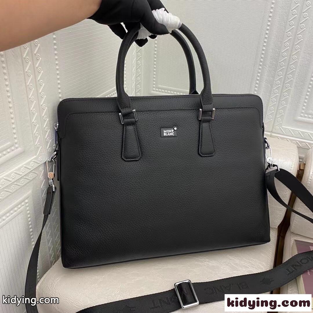 モンブラン バッグ メンズ コピー ビジネスバッグ 大容量 出張 通勤 トートバッグ 柔らかなレザー 高品質 ブラック-2