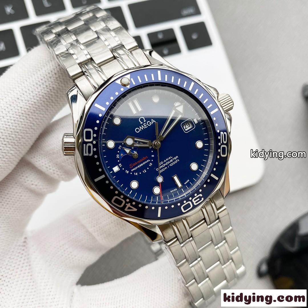 オメガ OMEGA  海馬 超強力夜光 高級セラミック表面 オメガ 腕時計 メンズ コピー 男性用腕時計-5