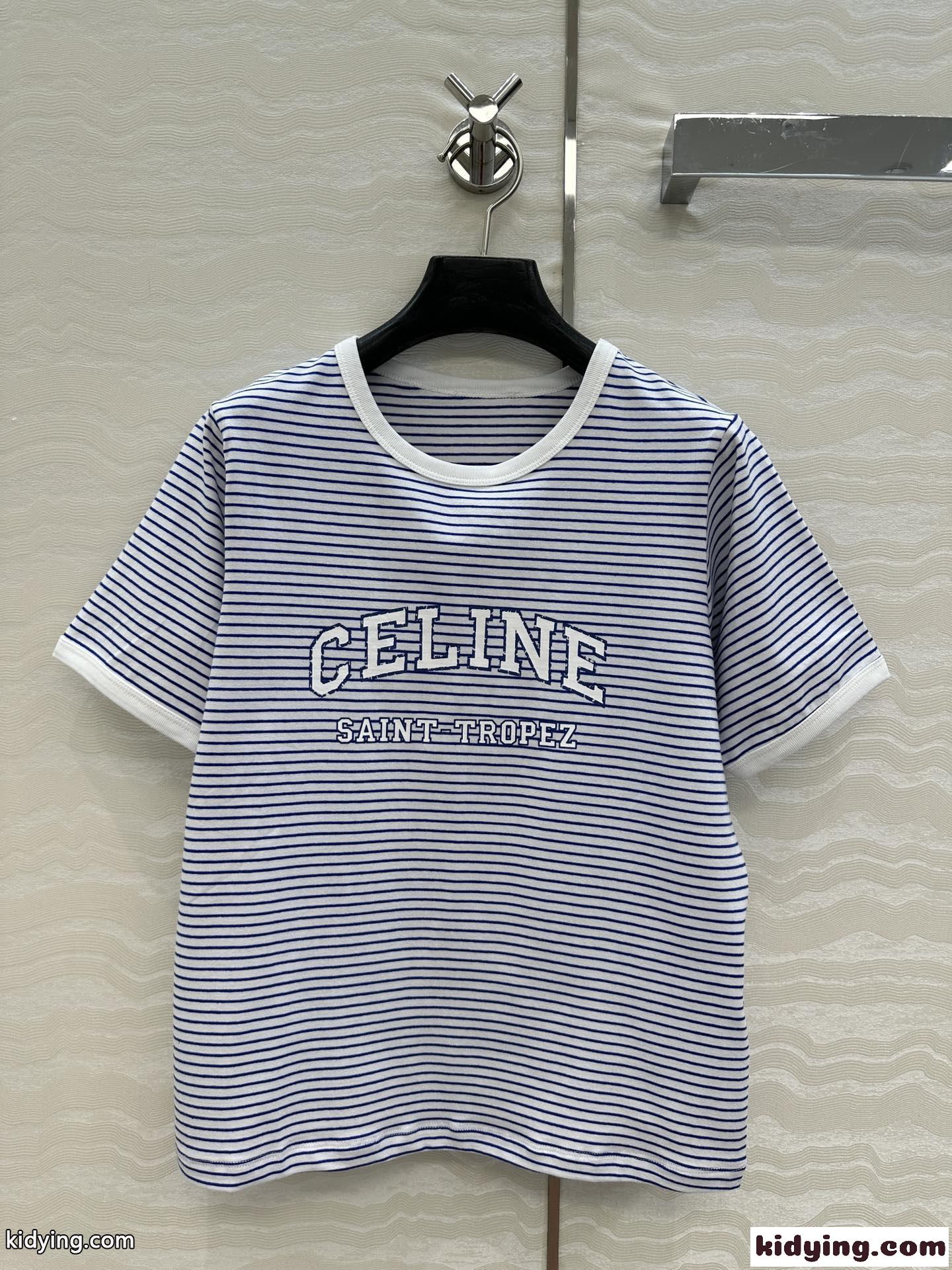 シンプル カジュアル おしゃれ 半袖Tシャツ セリーヌ Tシャツ コピー レディース-2