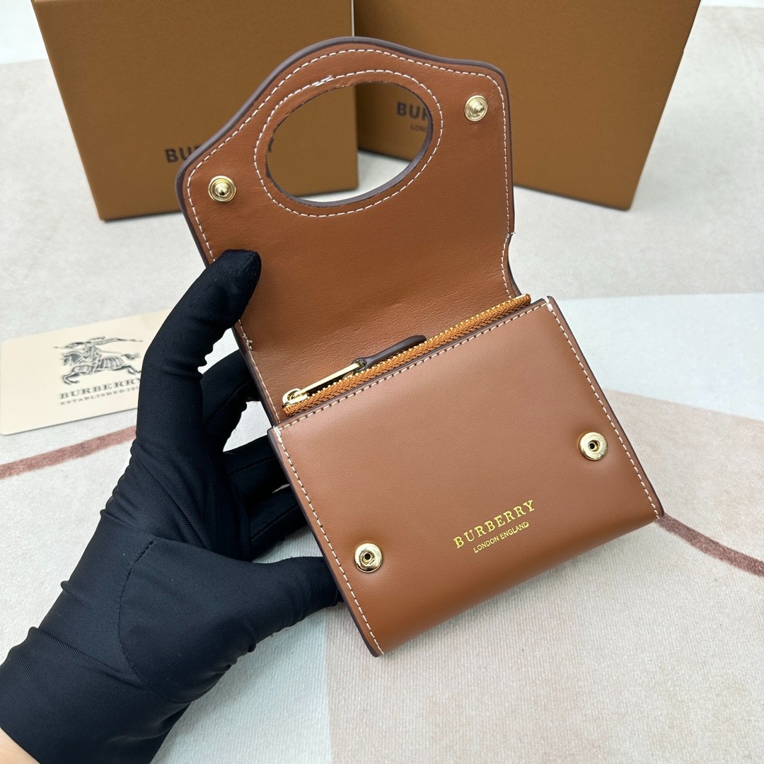 3つ折り財布 小銭入れ付き レディース バーバリー 財布 コピー コンパクト-1