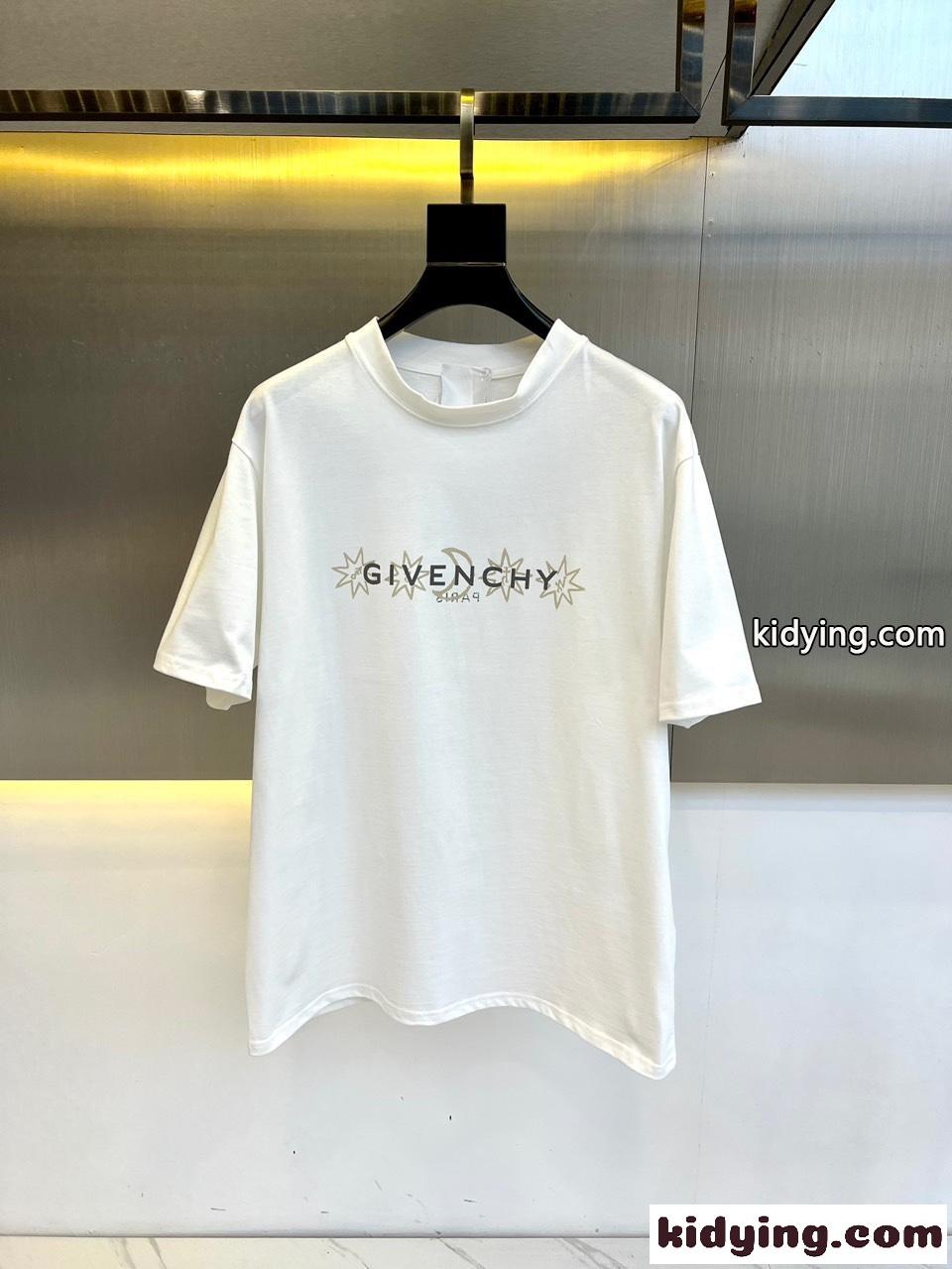 快適 コットン 半袖Tシャツ ジバンシィ Tシャツ コピー ロゴプリント ホワイト-0