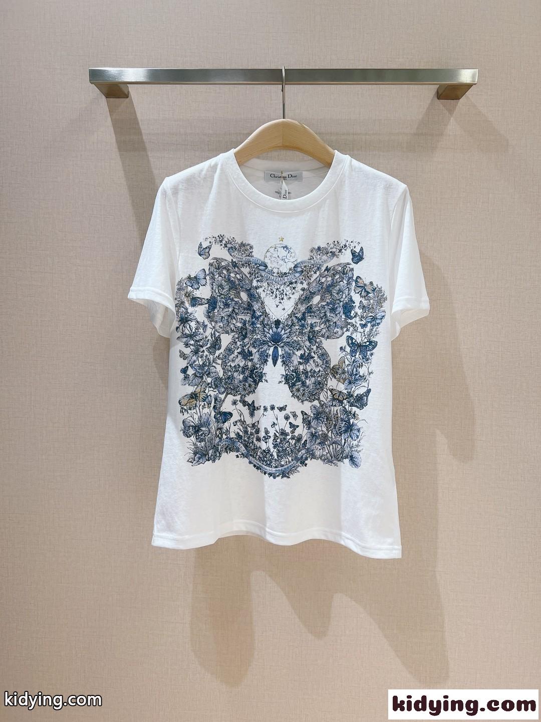 クリスチャン・ディオール Tシャツ コピー カジュアル クルーネック 半袖Tシャツ-1