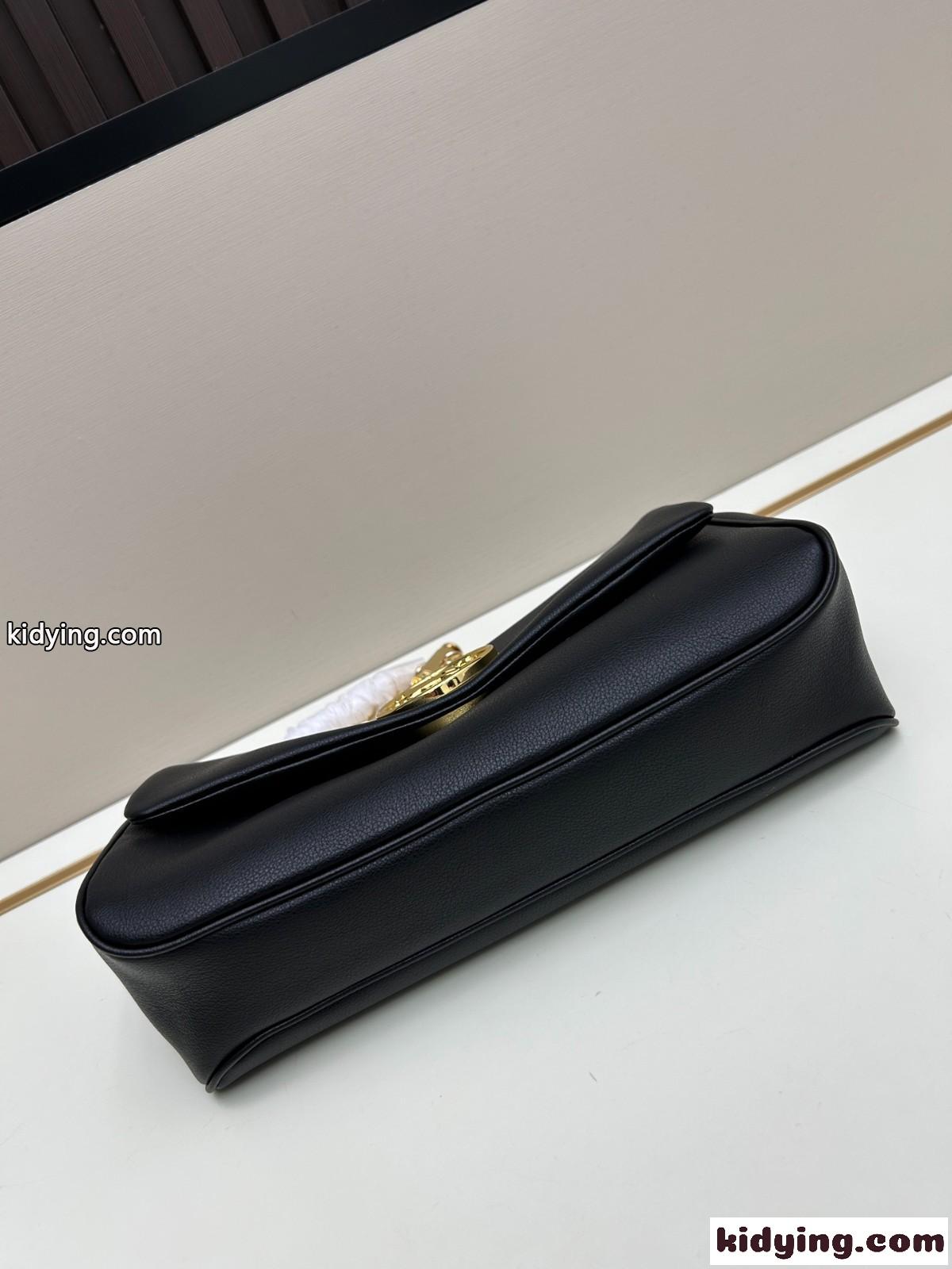 グレインレザー Chloé Heritage ショルダーバッグ クロエ バッグ スーパーコピー ブラック-3