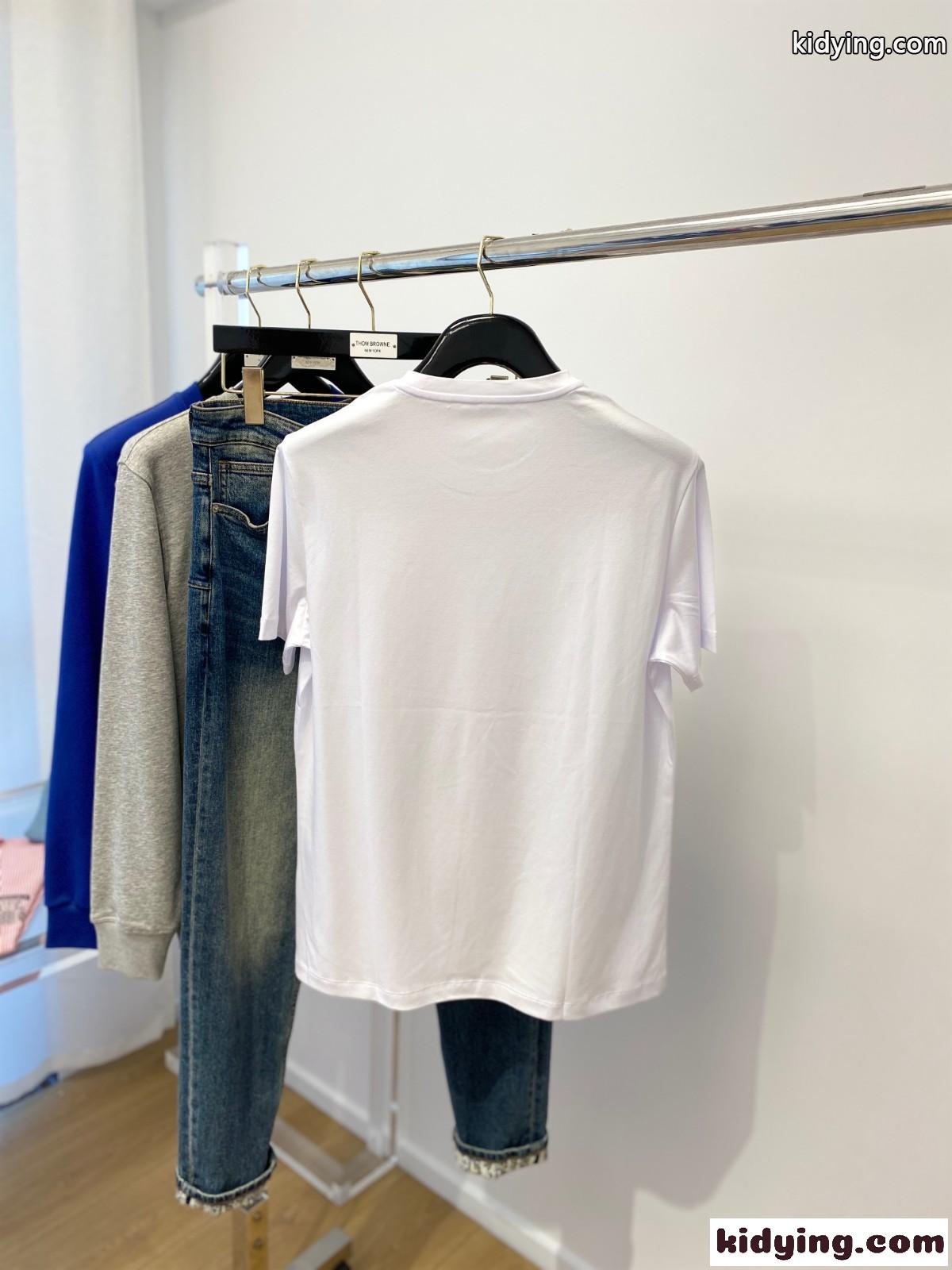 シンプル 合わせやすい クルーネック コットン バルマン Tシャツ コピー 半袖 ホワイト-4