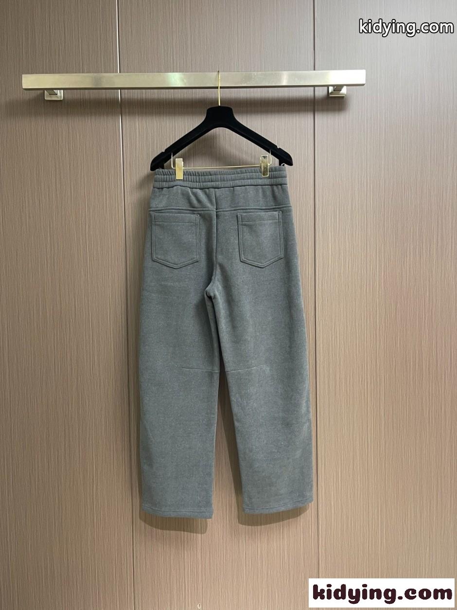 カジュアル スウェットパンツ ロエベ パンツ 偽物 ロングパンツ グレー-1