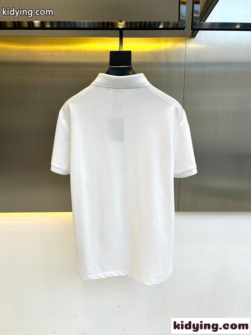 エルメネジルド・ゼニア 半袖Tシャツ コピー コットンピケポロシャツ ホワイト-4