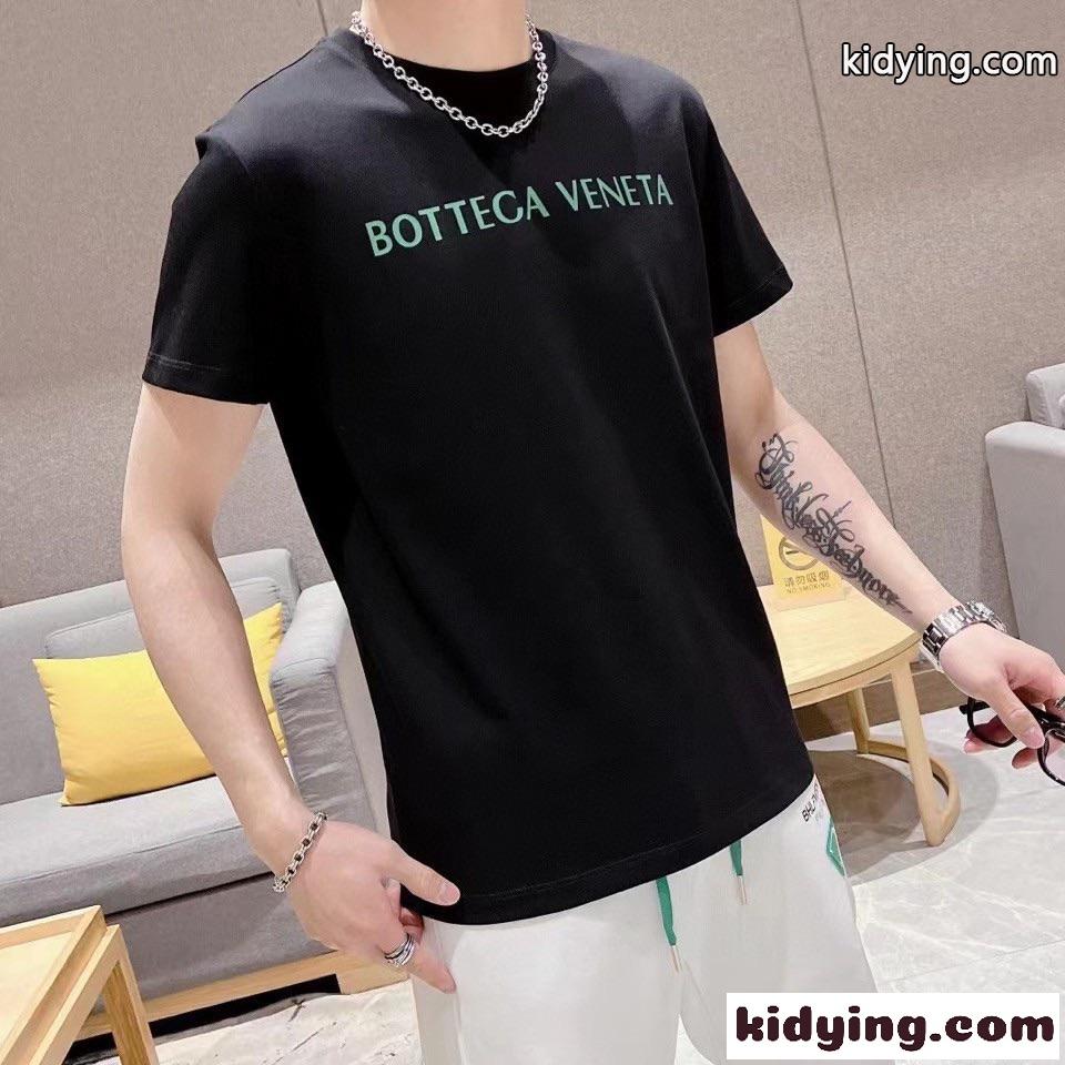 ベーシック ロゴ プリント 着心地いい ボッテガヴェネタ tシャツ コピー クルーネック メンズ トップス-1