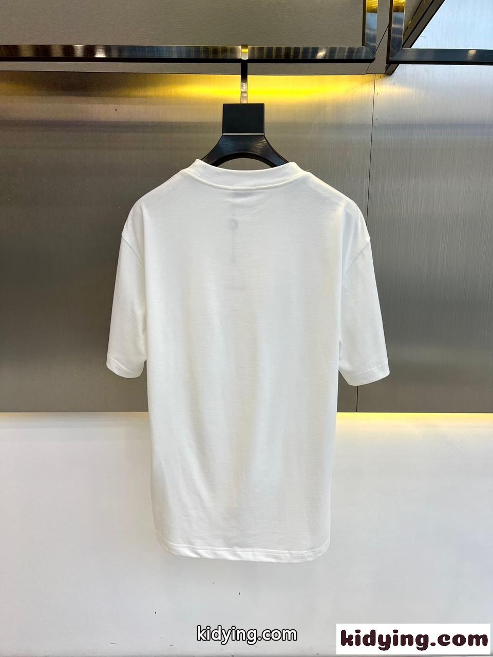 カジュアル 定番 コットンジャージ 半袖Tシャツ モンクレール Tシャツ コピー ホワイト-4