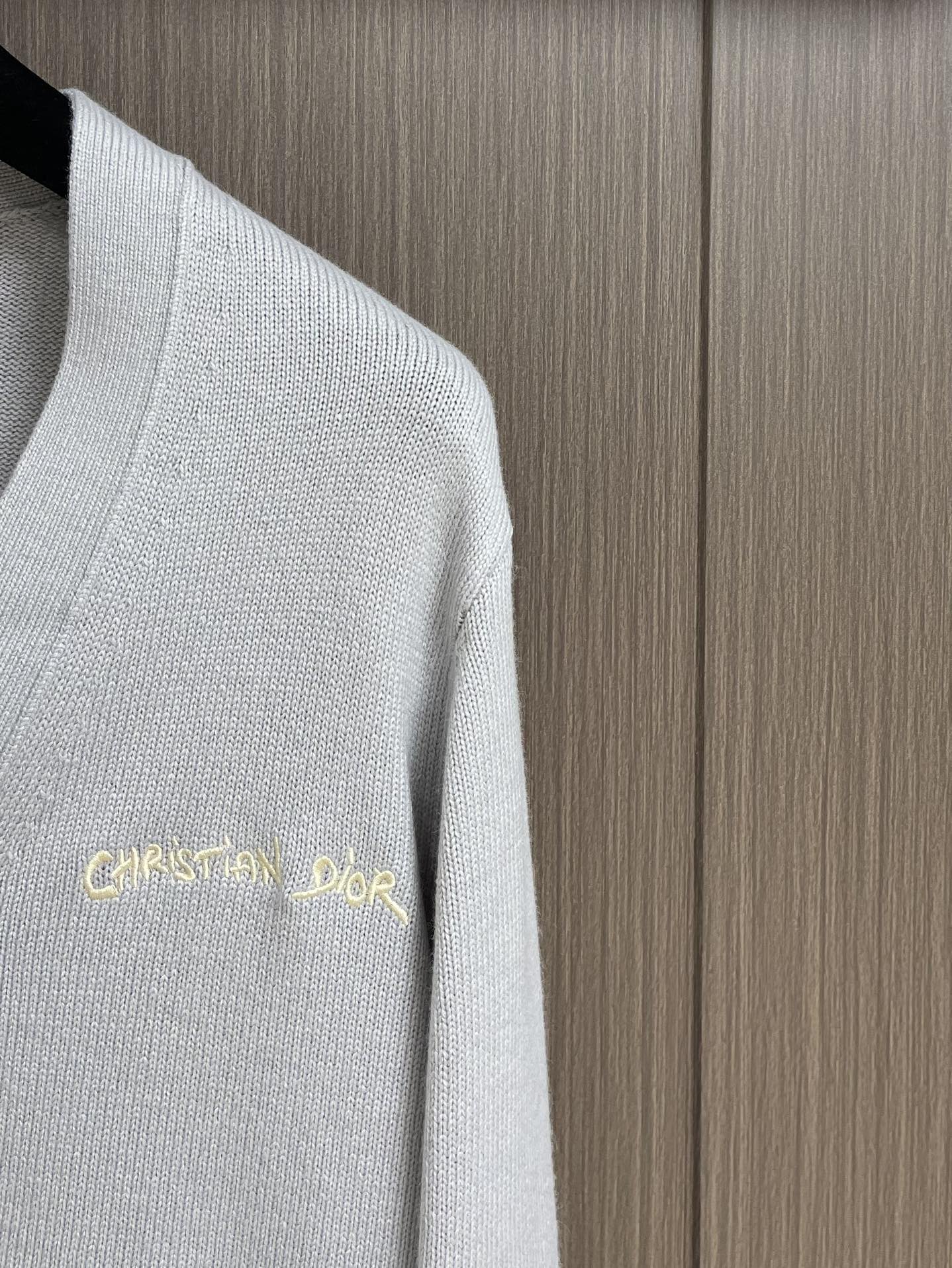 Christian Dior Tag カーディガン クリスチャン・ディオール ニット コピー グレー-2