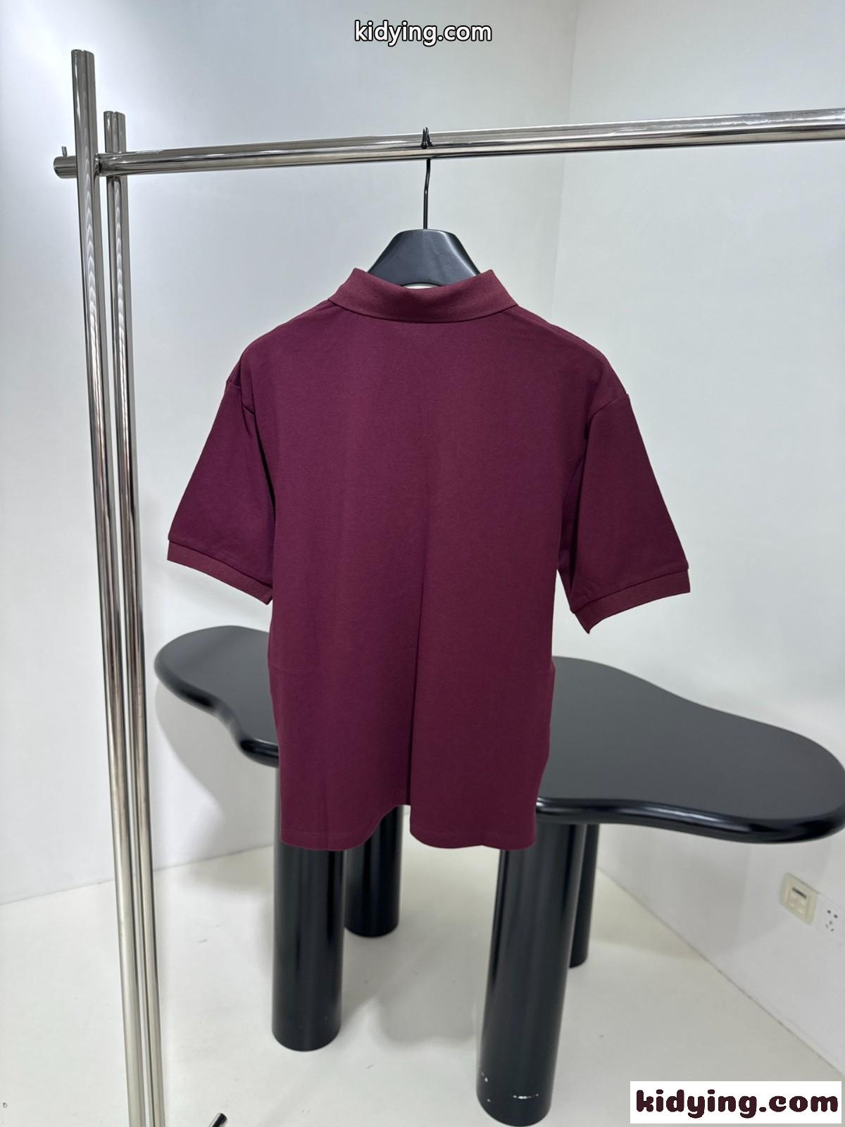 洗練された カジュアル 半袖 ポロシャツ ミュウミュウ Tシャツ コピー ワイン-2