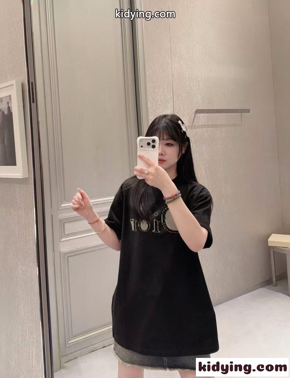 ユニセックス Dior Reverse Tシャツ クリスチャン・ディオール 半袖tシャツ 偽物 ブラック-5
